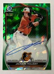 Jackson Holliday [Green] #BSPA-JH Baseball Cards 2023 Bowman Chrome Sapphire Autographs Prices
