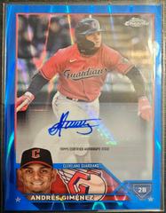 Andres Gimenez [Blue] Baseball Cards 2023 Topps Chrome Update Autographs Prices