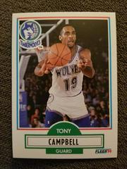 Tony Campbell #112 Basketball Cards 1990 Fleer Prices