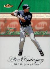 Alex Rodriguez [Green Refractor] #RFMAR Baseball Cards 2007 Finest Rookie Moments Prices