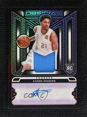 Aaron Wiggins [Purple] #RJI-AWG Basketball Cards 2021 Panini Obsidian Rookie Jersey Ink Autographs Prices