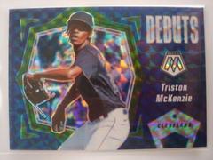Triston McKenzie [Green Fluorescent] #PD14 Baseball Cards 2021 Panini Mosaic Debuts Prices