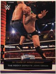 The Rock Defeats John Cena Wrestling Cards 2014 Topps WWE Road to Wrestlemania 30 Years Of Prices