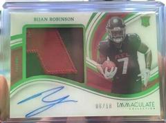 Bijan Robinson #3 Football Cards 2023 Panini Immaculate Signature Patch Rookie Prices