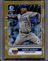 Adbert Alzolay [Gold Refractor] #STG-AA Baseball Cards 2020 Bowman Chrome Spanning the Globe Prices