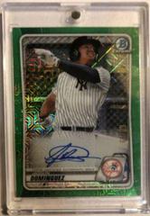 Jasson Dominguez [Green Refractor] #BMAJD Baseball Cards 2020 Bowman Chrome Mega Box Mojo Autographs Prices