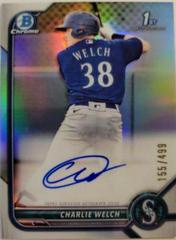 Charlie Welch [Refractor] #CPA-CW Baseball Cards 2022 Bowman Chrome Prospect Autographs Prices