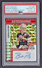 Brock Purdy [Choice Fusion Red and Yellow] #RAM-BP Football Cards 2022 Panini Mosaic Rookie Autographs Prices