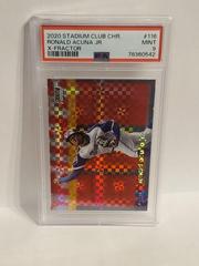 Ronald Acuna Jr. [Xfractor] #116 Baseball Cards 2020 Stadium Club Chrome Prices