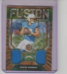Justin Herbert [Orange] Football Cards 2022 Panini Elements Fusion Swatches Prices