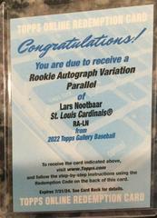 Lars Nootbaar #RA-LN Baseball Cards 2022 Topps Gallery Rookie Autographs Prices
