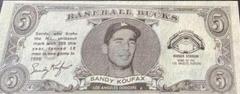 Sandy Koufax Baseball Cards 1962 Topps Bucks Prices