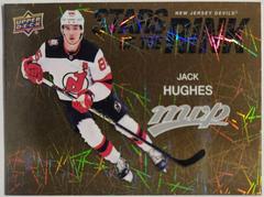 Jack Hughes [Gold] Hockey Cards 2023 Upper Deck MVP Stars of the Rink Prices