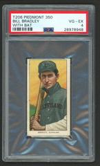 Bill Bradley [With Bat] #NNO Baseball Cards 1909 T206 Piedmont 350 Prices
