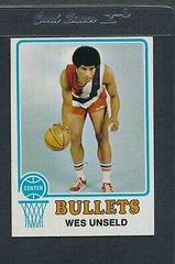 Wes Unseld #176 Basketball Cards 1973 Topps Prices