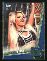 Alexa Bliss [Blue] Wrestling Cards 2019 Topps WWE Money in the Bank Prices