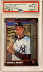 Derek Jeter #290 Baseball Cards 1999 Bowman Chrome International Prices