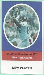 John Mendenhall Football Cards 1972 Sunoco Stamps Update Prices