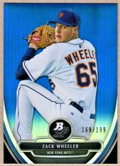 Zack Wheeler [Blue Refractor] #5 Baseball Cards 2013 Bowman Platinum Chrome Prospects Prices