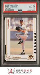 Greg Maddux [Die Cut] #145 Baseball Cards 2002 Topps Ten Prices