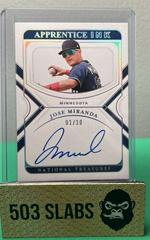 Jose Miranda [Holo Silver] #AI-JM Baseball Cards 2022 Panini National Treasures Apprentice Ink Autographs Prices