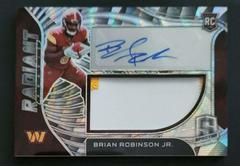 Brian Robinson Jr. [Wave] #RAD-BRO Football Cards 2022 Panini Spectra Radiant Rookie Patch Signatures Prices
