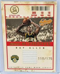Ray Allen Basketball Cards 2004 Fleer Authentix Jersey Authentix Prices