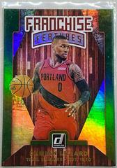 Damian Lillard [Green Flood] #24 Basketball Cards 2019 Panini Donruss Franchise Features Prices