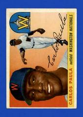 Carlos Paula #97 Baseball Cards 1955 Topps Prices