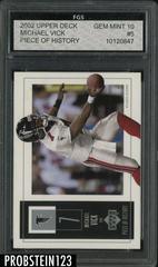 Michael Vick #5 Football Cards 2002 Upper Deck Piece of History Prices