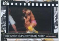 Macho Man' Randy Savage vs. Ricky 'The Dragon' Steamboat #FS-SS Wrestling Cards 2021 Topps WWE Match Film Strips Relics Prices