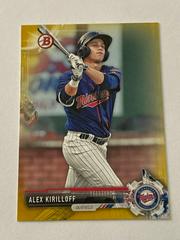 Alex Kirilloff [Gold] Baseball Cards 2017 Bowman Prospects Prices