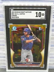 C.J. Kayfus [Gold Sapphire] #BDC-101 Baseball Cards 2023 Bowman Draft Chrome Sapphire Prices
