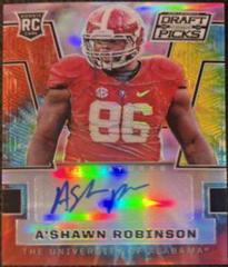 A'Shawn Robinson [Autograph Tie Dyed Prizm] #175 Football Cards 2016 Panini Prizm Draft Picks Prices