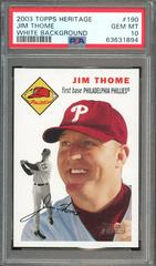 Jim Thome [White Background] #190 Baseball Cards 2003 Topps Heritage Prices