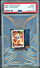 Orel Hershiser #255 Baseball Cards 1993 Topps Micro Prices
