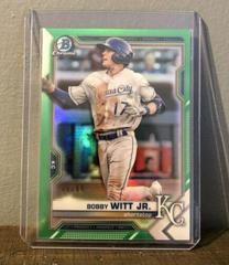 Bobby Witt Jr. [Green Refractor] Baseball Cards 2021 Bowman Chrome Prospects Prices