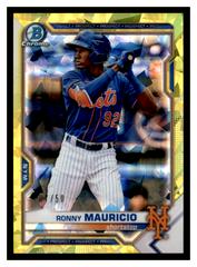 Ronny Mauricio [Yellow Refractor] Baseball Cards 2021 Bowman Sapphire Prices