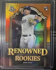 Josh Jung [Orange] Baseball Cards 2023 Bowman Platinum Renowned Rookies Prices