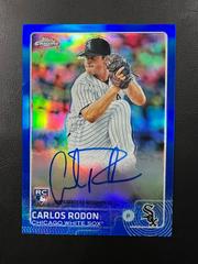 Carlos Rodon [Blue Refractor] Baseball Cards 2015 Topps Chrome Autograph Rookies Prices