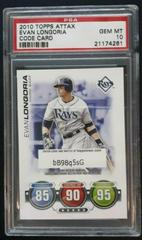 Evan Longoria [Code Card] Baseball Cards 2010 Topps Attax Prices