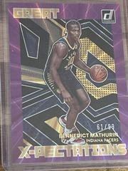 Bennedict Mathurin [Purple Laser] Basketball Cards 2022 Panini Donruss Great X Pectations Prices
