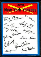 New York Yankees Baseball Cards 1973 Topps Team Checklist Prices