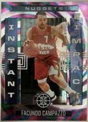 Facundo Campazzo #4 Basketball Cards 2020 Panini Illusions Instant Impact Prices