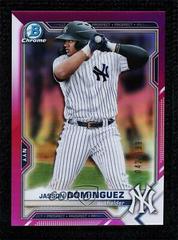Jasson Dominguez [Fuchsia Refractor] Baseball Cards 2021 Bowman Chrome Prospects Prices