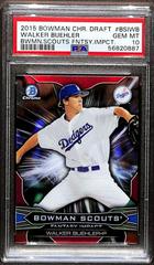 Walker Buehler Baseball Cards 2015 Bowman Chrome Draft Scouts Fantasy Impact Prices