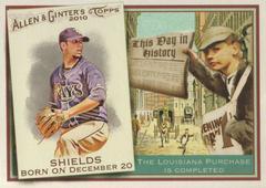 James Shields Baseball Cards 2010 Topps Allen & Ginter This Day in History Prices