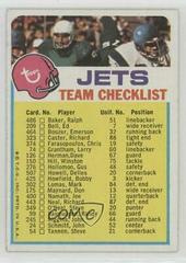 New York Jets Football Cards 1973 Topps Team Checklists Prices