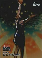Tim Duncan [Gold] #1 Basketball Cards 2000 Topps Team USA Basketball Prices