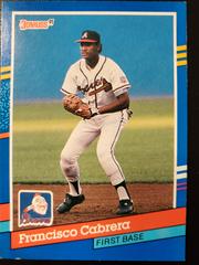 Francisco Cabrera #341 Baseball Cards 1991 Donruss Prices
